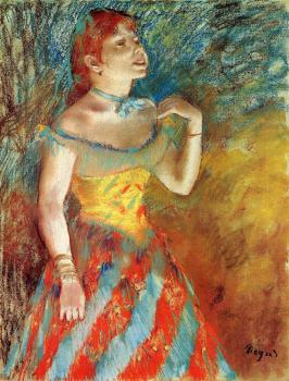 Edgar Degas : Singer in Green